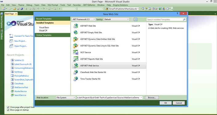Create a Web Service